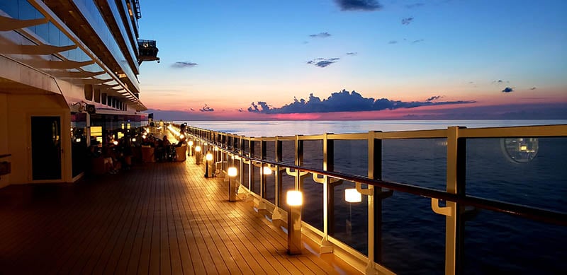 Evening Sunset Colors on MSC Seaside